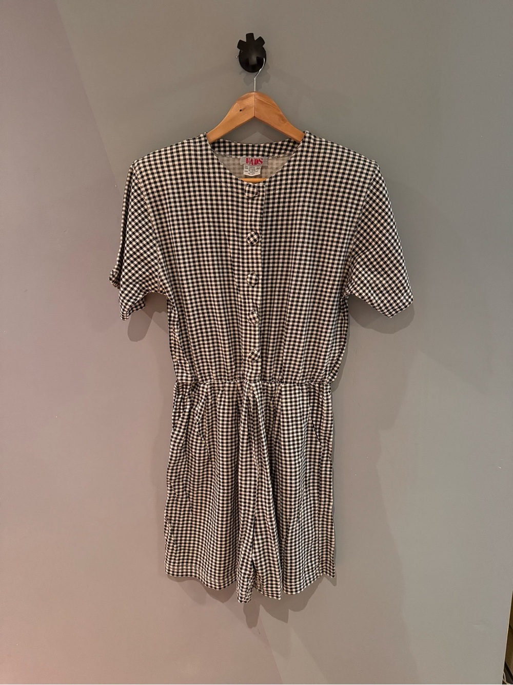 Vintage 1980s Gingham Romper